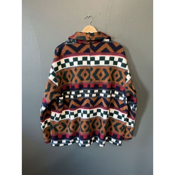 Cabin Creek Womens Aztech Multicolor Cardigan Sweatshirt Size Large - Picture 2 of 3